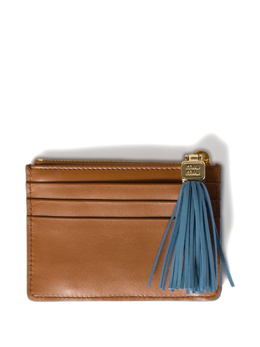 tassel-detail leather cardholder Product Image