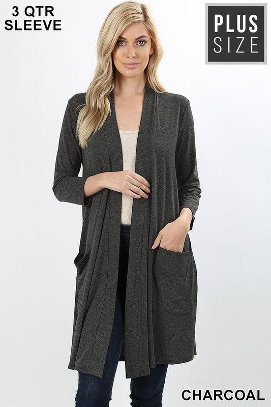 1439   Lauren Slouchy Pocket Cardigan Product Image