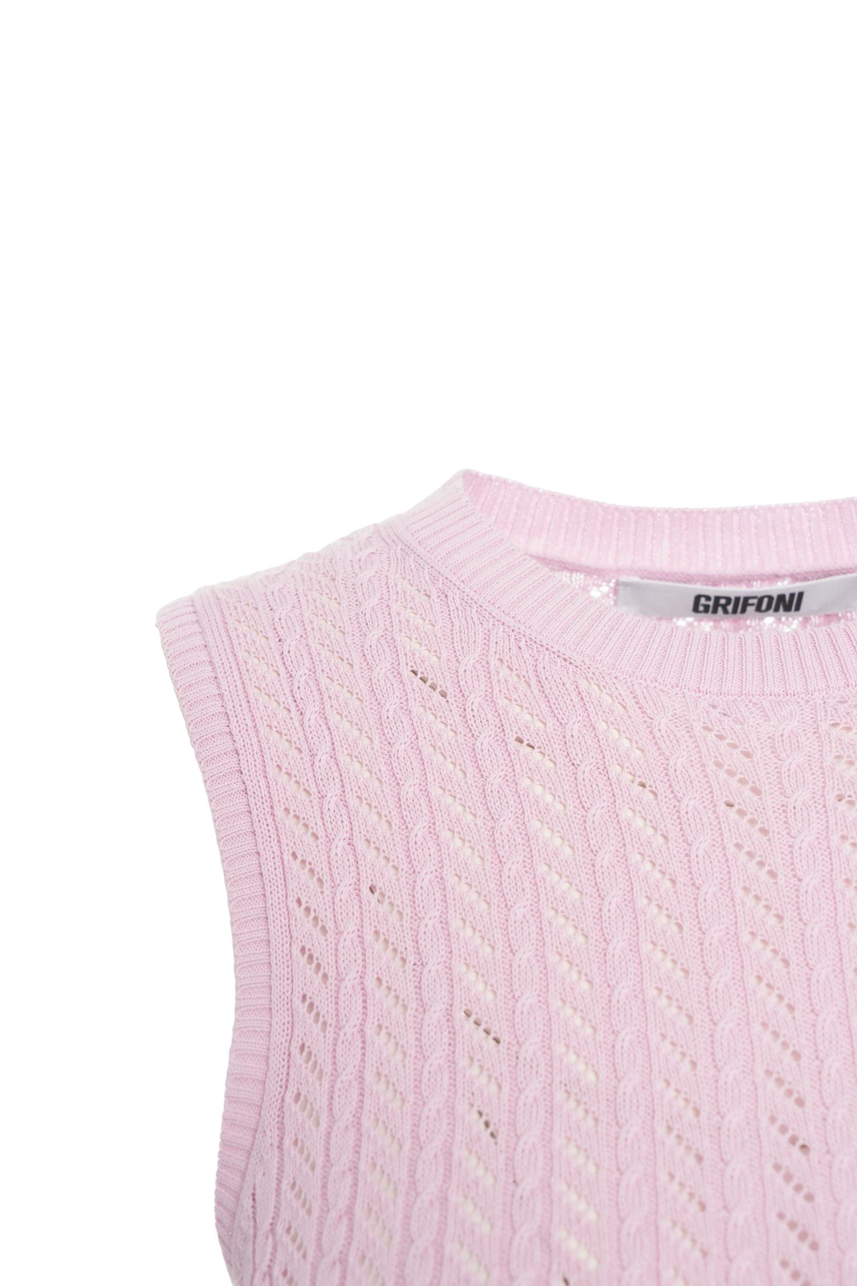 Open knit tank top Product Image