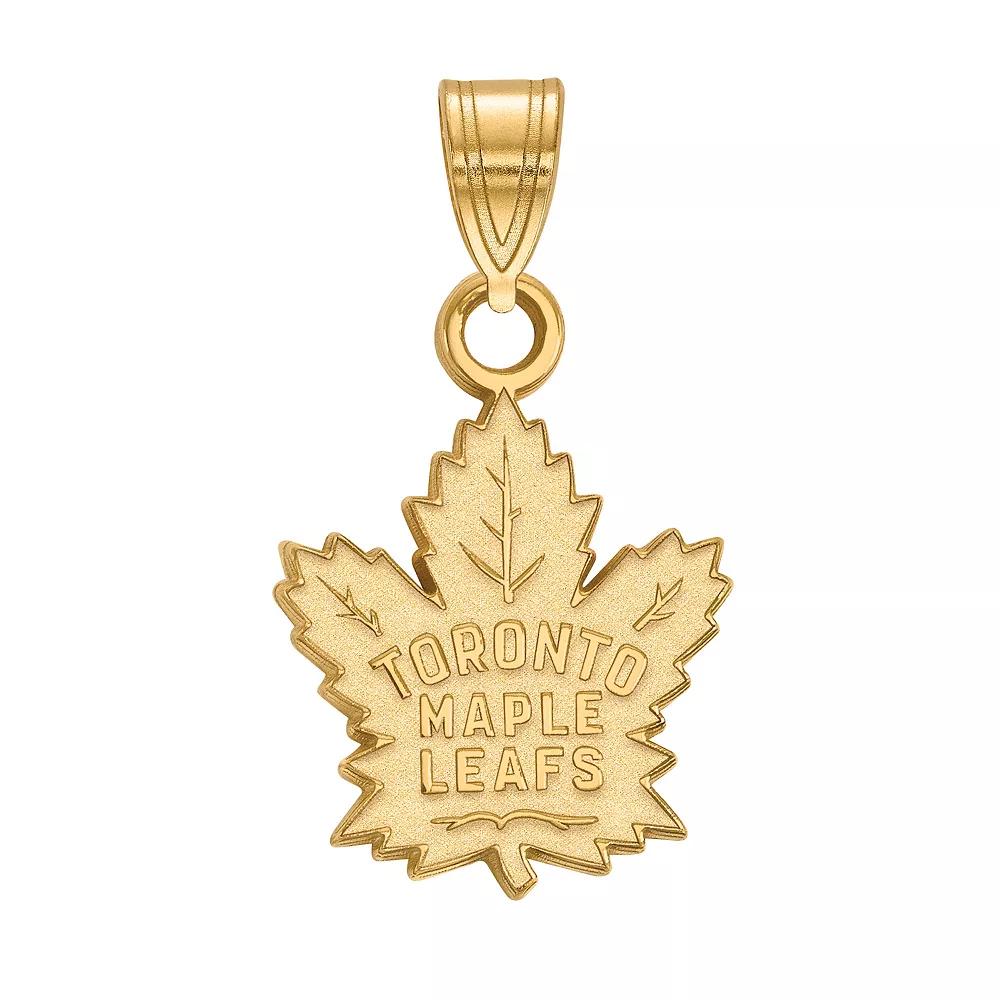 LogoArt Toronto Maple Leafs Sterling Silver Small Pendant, Women's, Gold Over Sterling Product Image