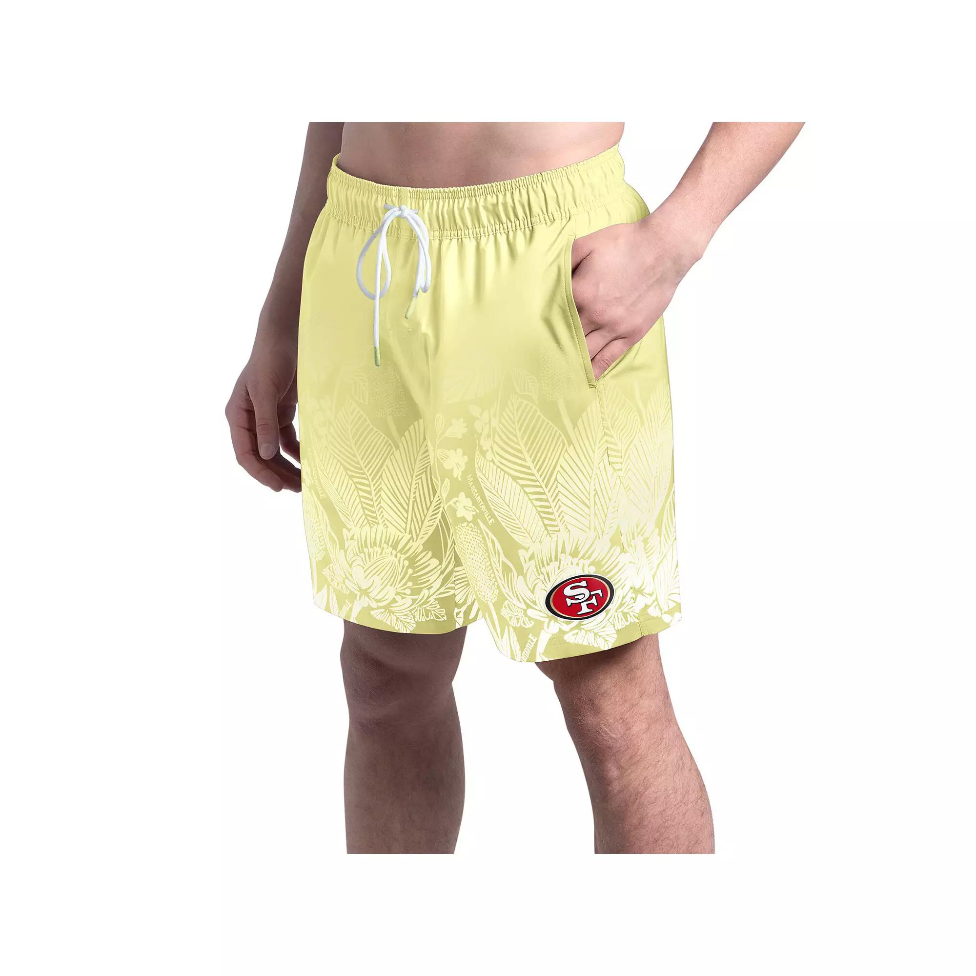 Men's Margaritaville Yellow San Francisco 49ers Lagoon Fiesta Swim Shorts,  Product Image