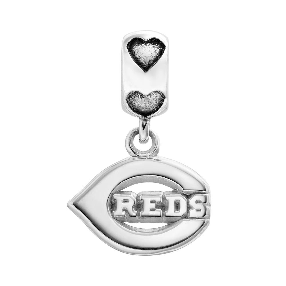 LogoArt Cincinnati Reds Sterling Silver Team Logo Charm, Women's, Grey Product Image