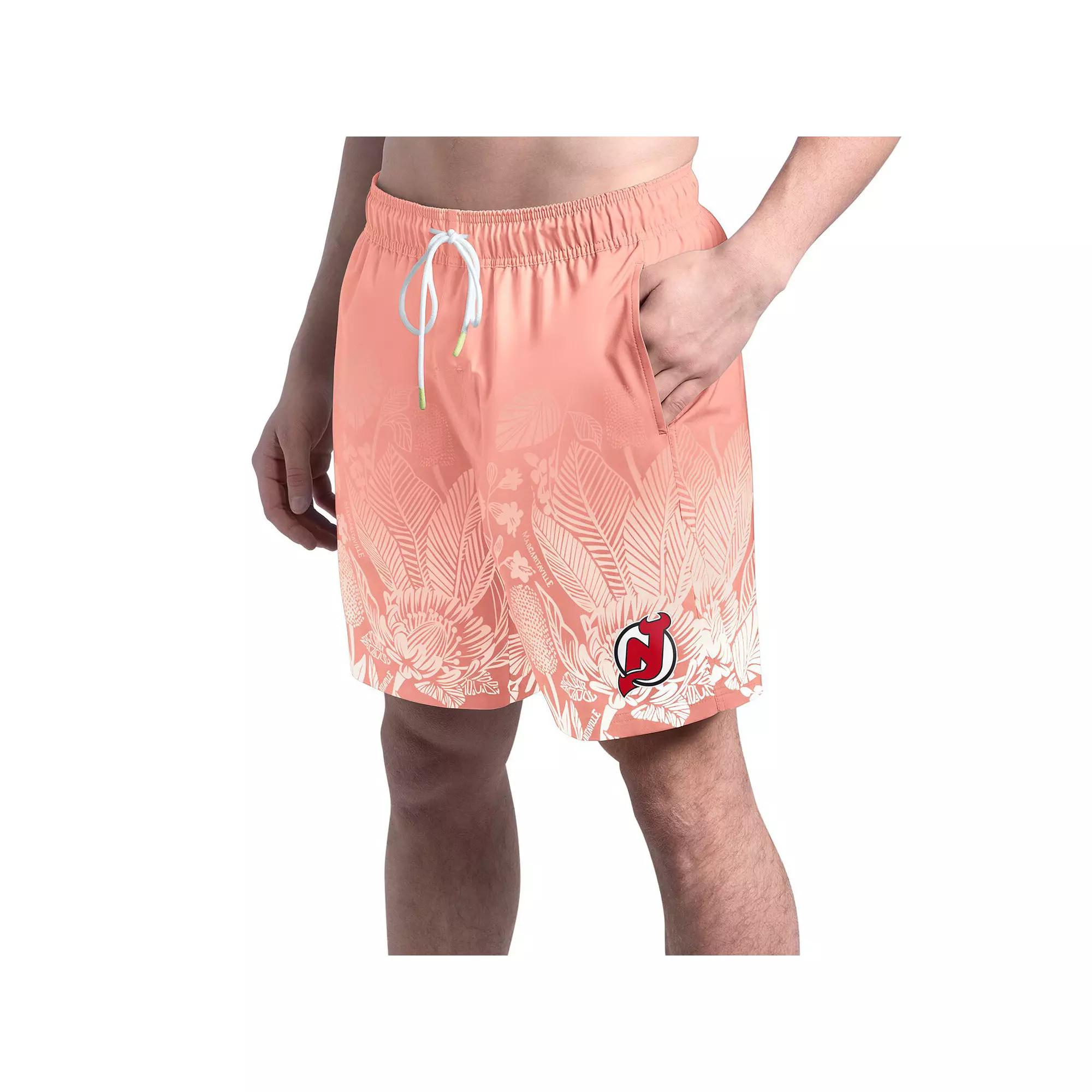 Men's Margaritaville  Coral Miami Dolphins Lagoon Fiesta Swim Shorts, Size: Medium, Pink O Product Image