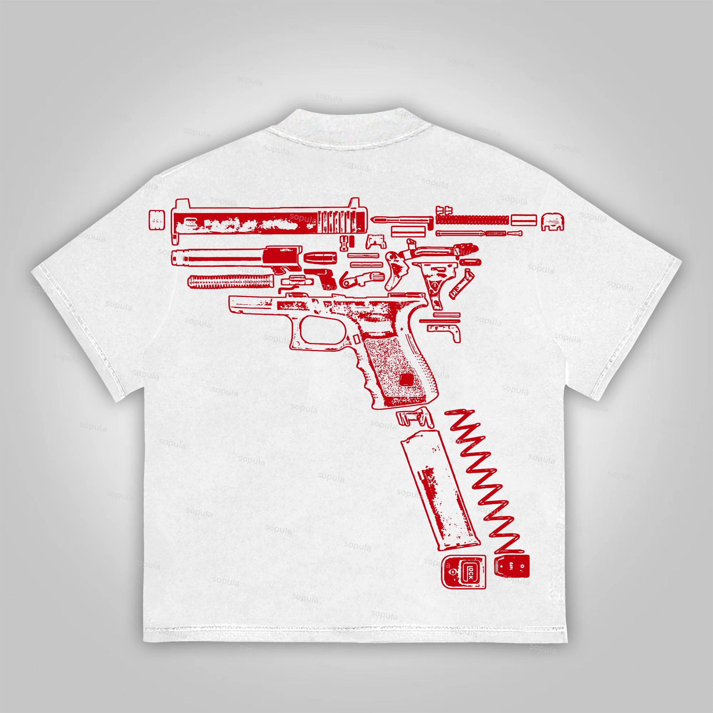 Sopula Vintage In Glock We Trust Graphic Cotton T-Shirt Product Image