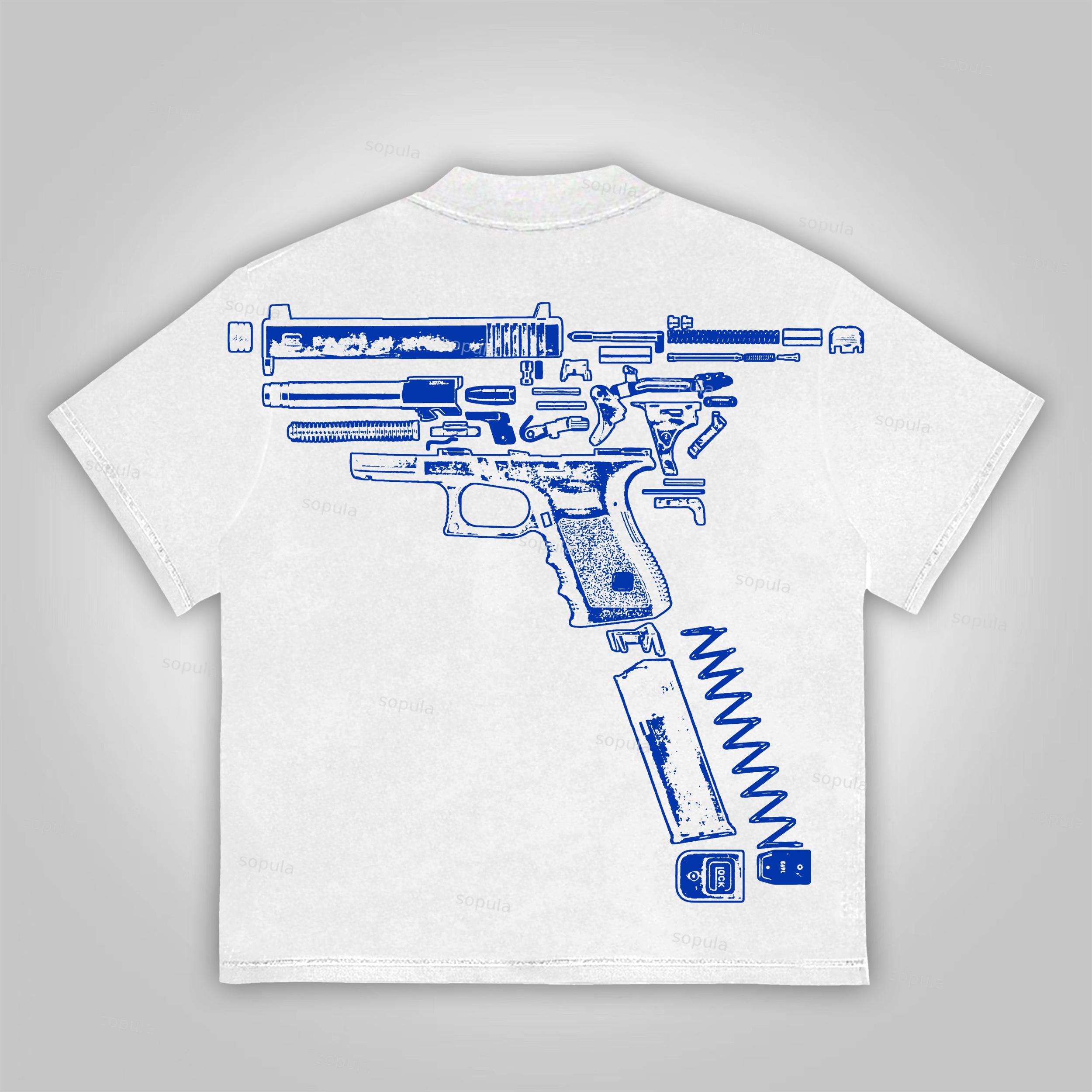 Sopula Vintage In Glock We Trust Graphic Cotton T-Shirt Product Image