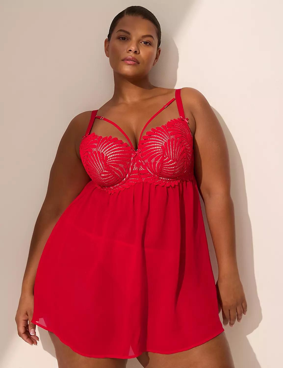 Underwire Lace Babydoll Product Image