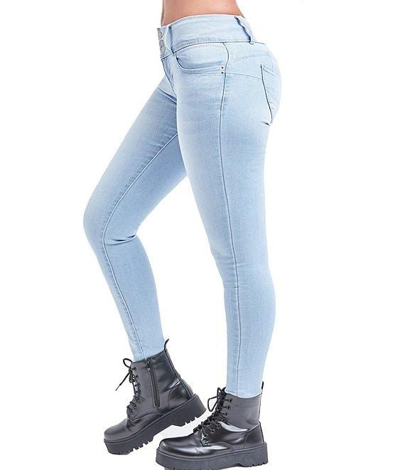 YMI Jeanswear Wbb Repreve High Rise Fray Panel Skinny Jeans Product Image