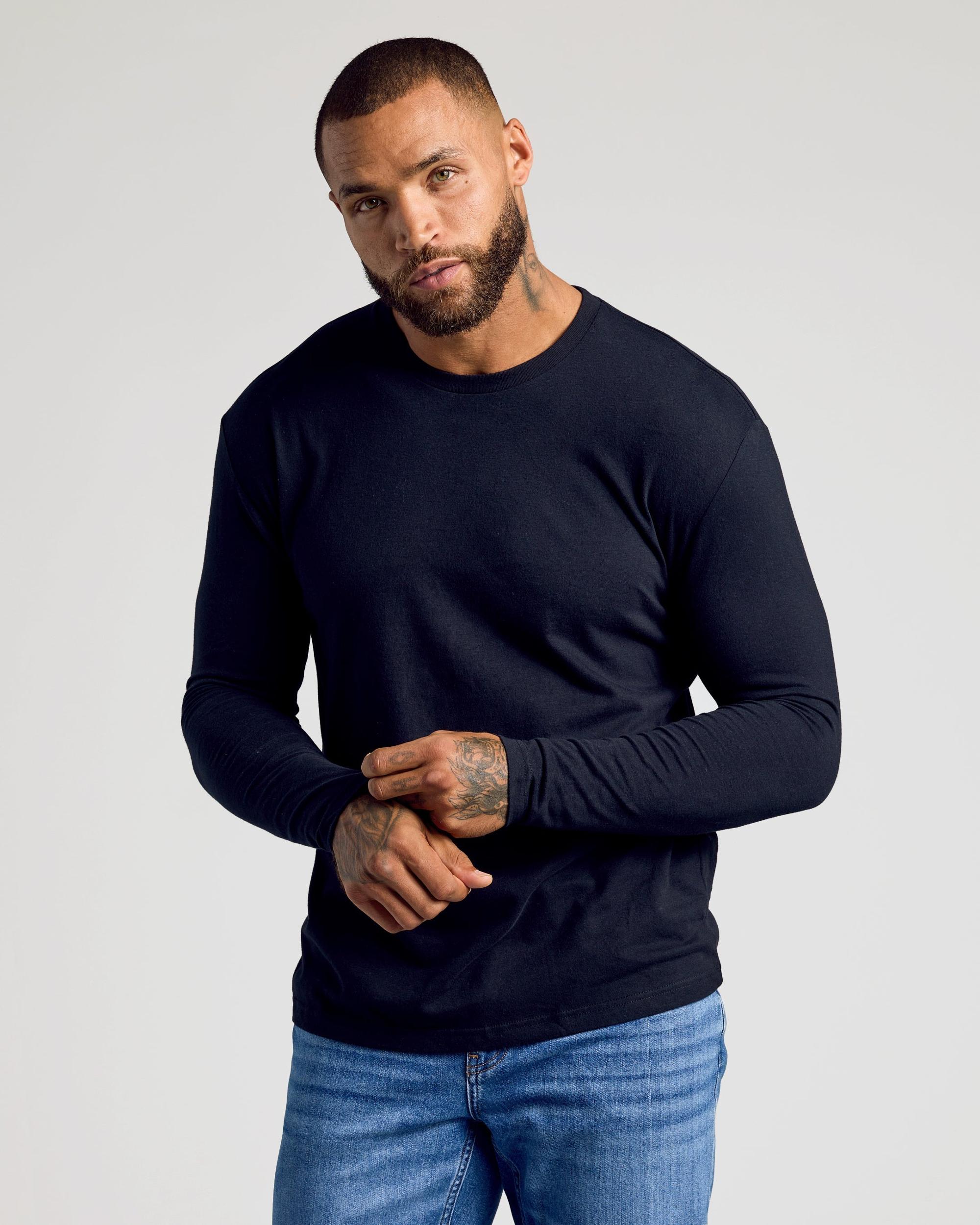 Black Classic Long Sleeve Crew Neck Product Image