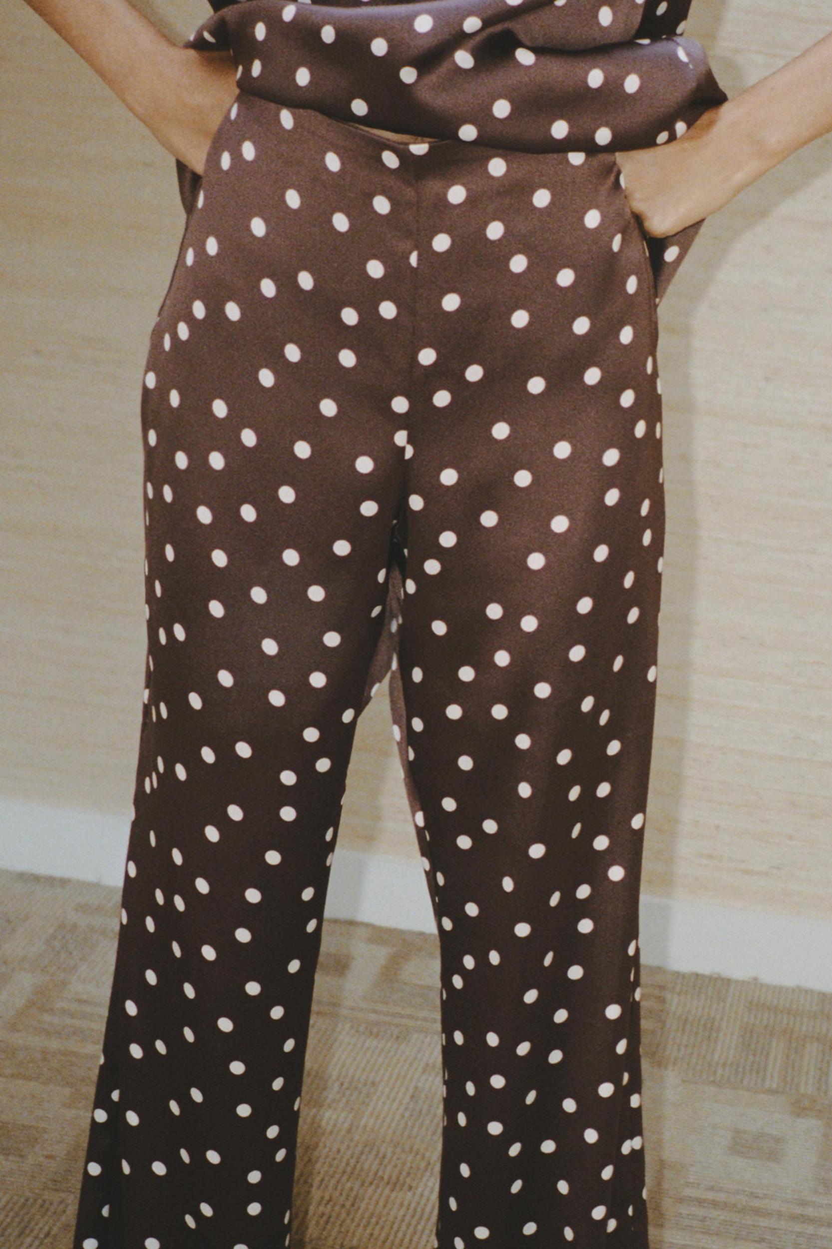 HIGH-WAISTED SATIN PANTS Product Image