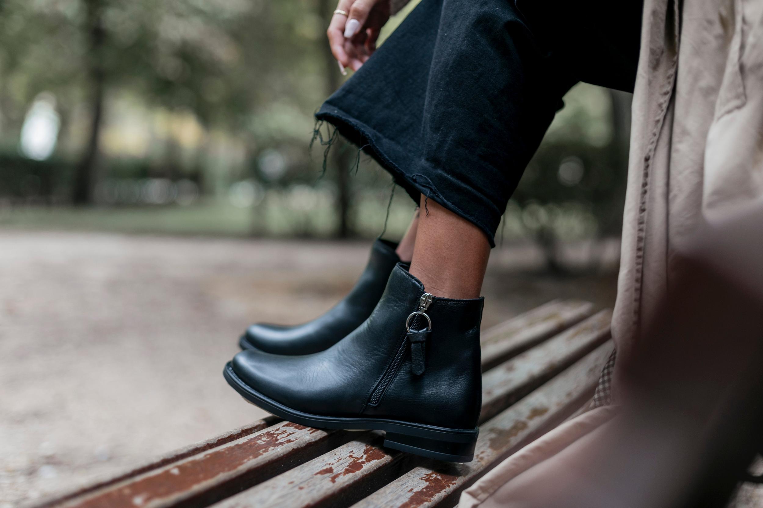 Cottage Black Leather Bootie Product Image