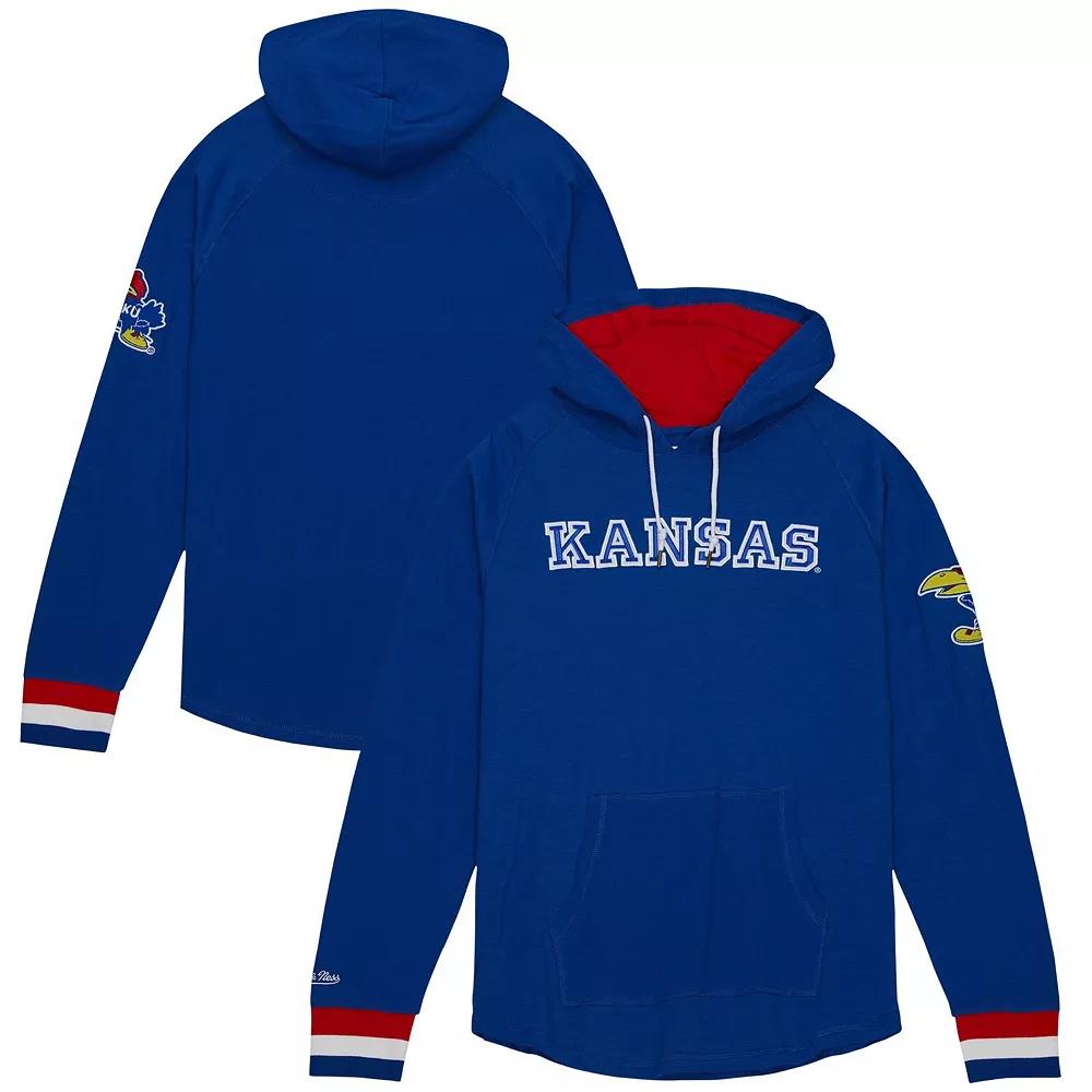 Men's Mitchell & Ness Royal Kansas Jayhawks Legendary Raglan Pullover Hoodie,  Product Image