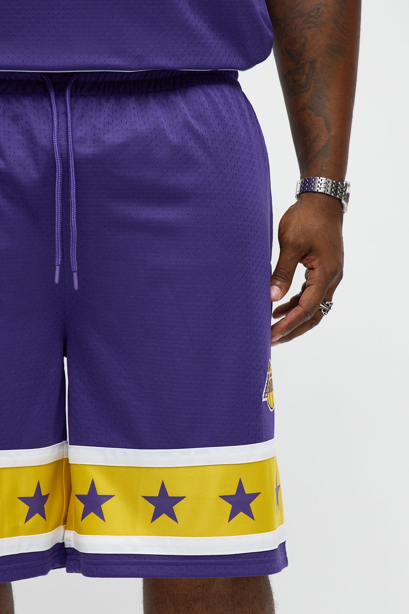 Lakers Believe The Hype Relaxed Shorts - Purple Male Product Image