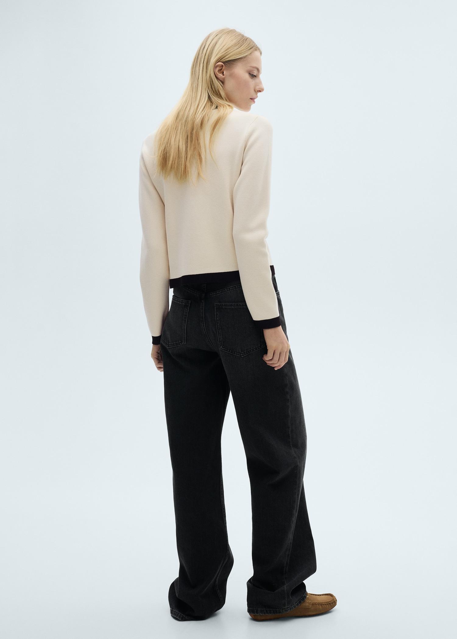 Knitted jacket with jewel buttons - Women | MANGO USA Product Image