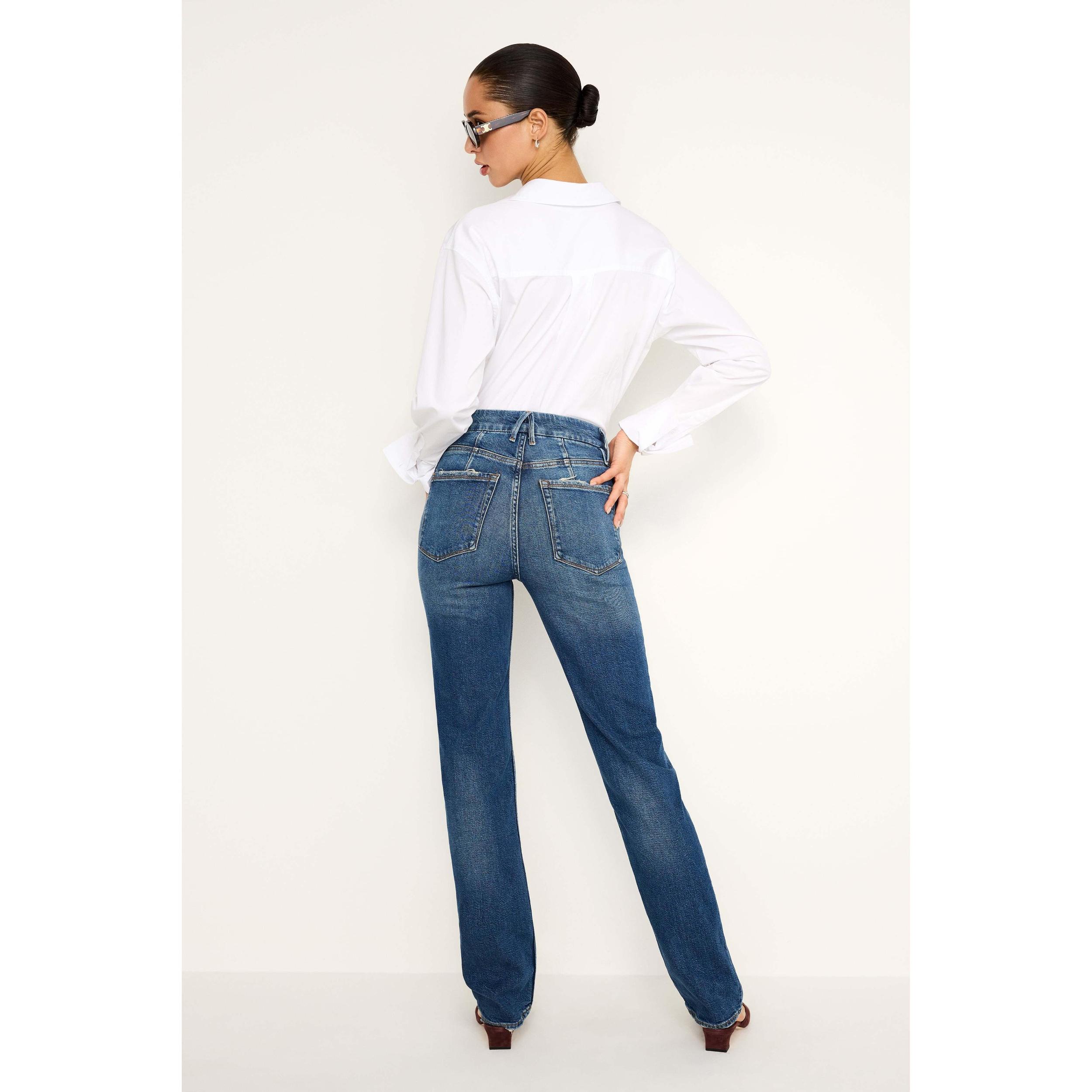 Womens Good Icon Straight Jeans | Indigo, Size 18 Plus | Good American by Khlo Kardashian Product Image