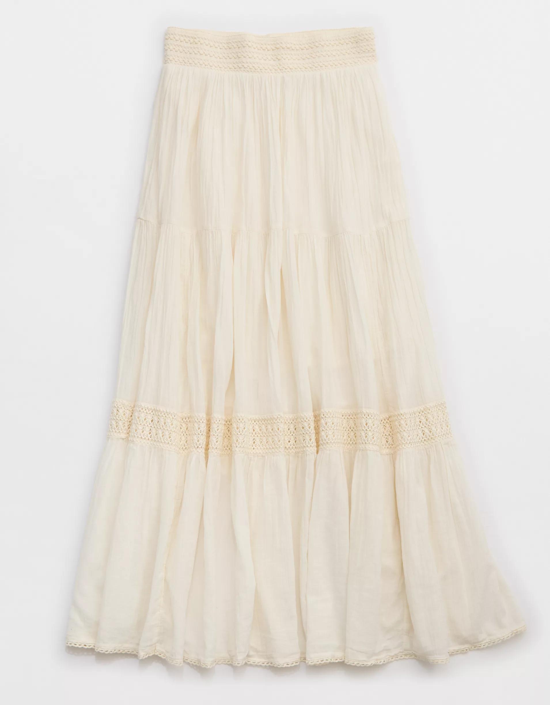 Aerie Crochet The Day Maxi Skirt Product Image