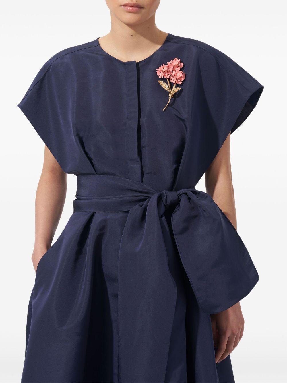 sash-belt silk maxi dress Product Image