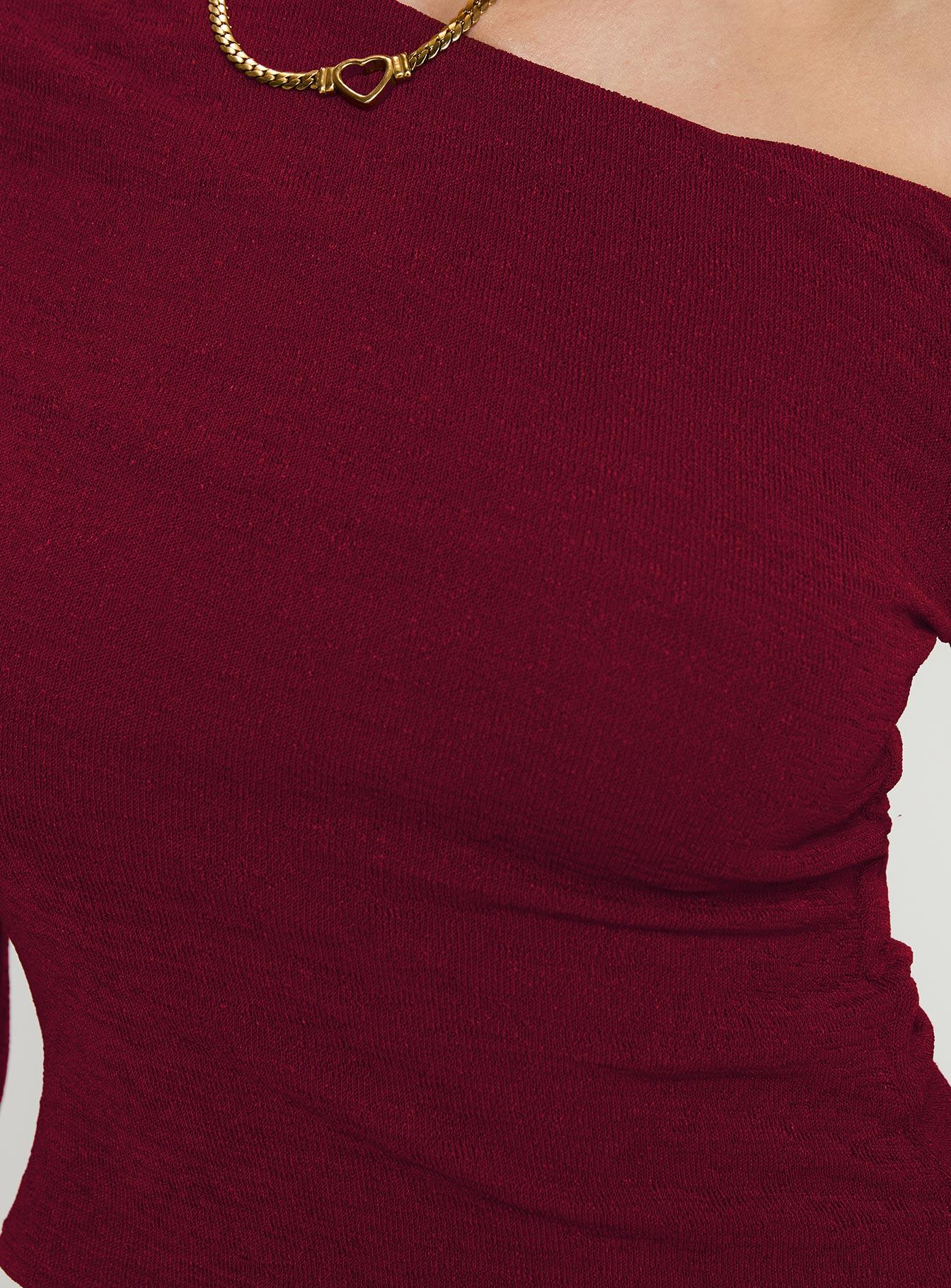 Malian Long Sleeve Top Burgundy Product Image