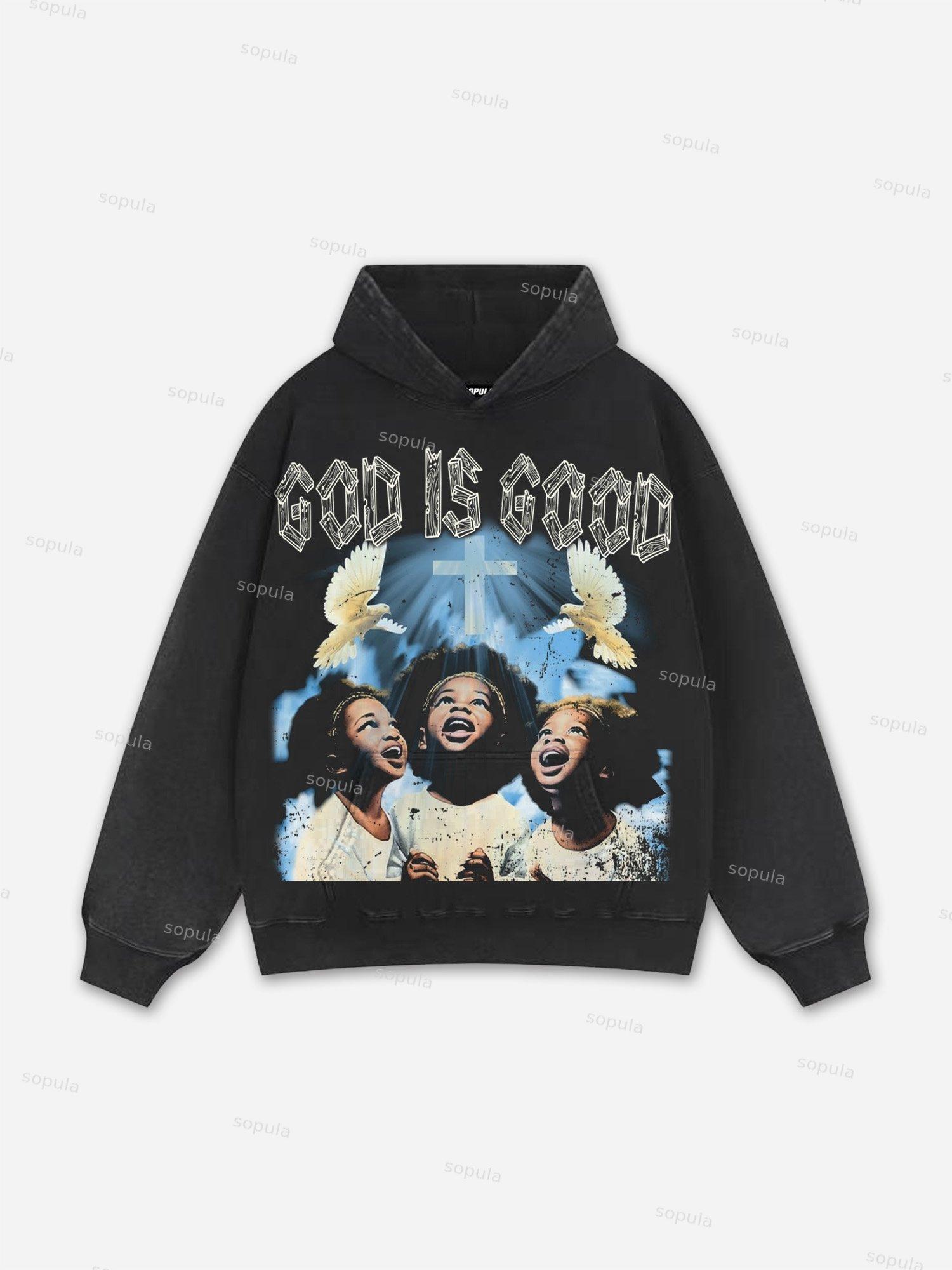 God Got Me Street Cupid Vintage Graphic Cropped T-shirt Product Image