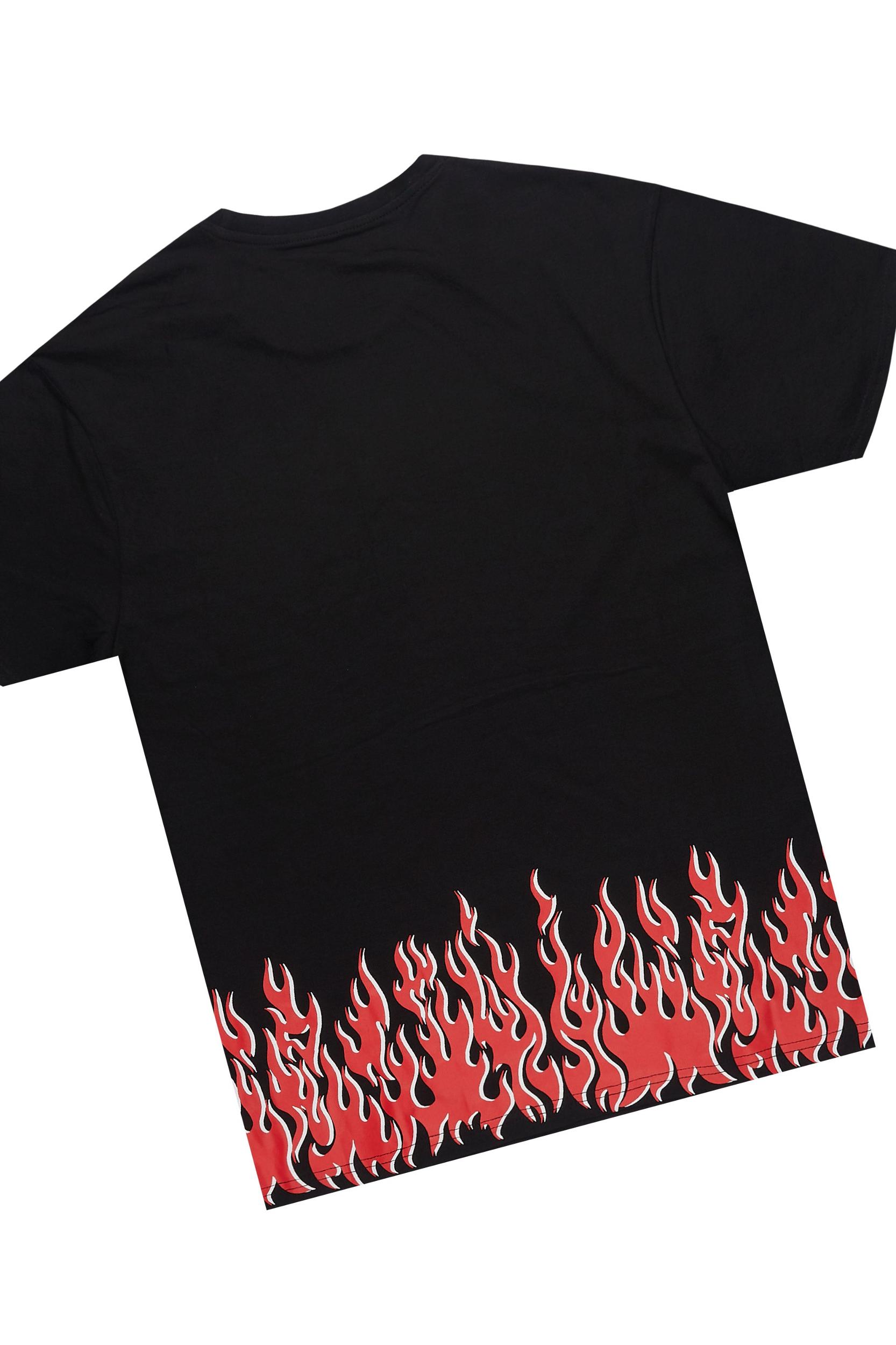 Arais Black/Red T-Shirt Short Set Female Product Image