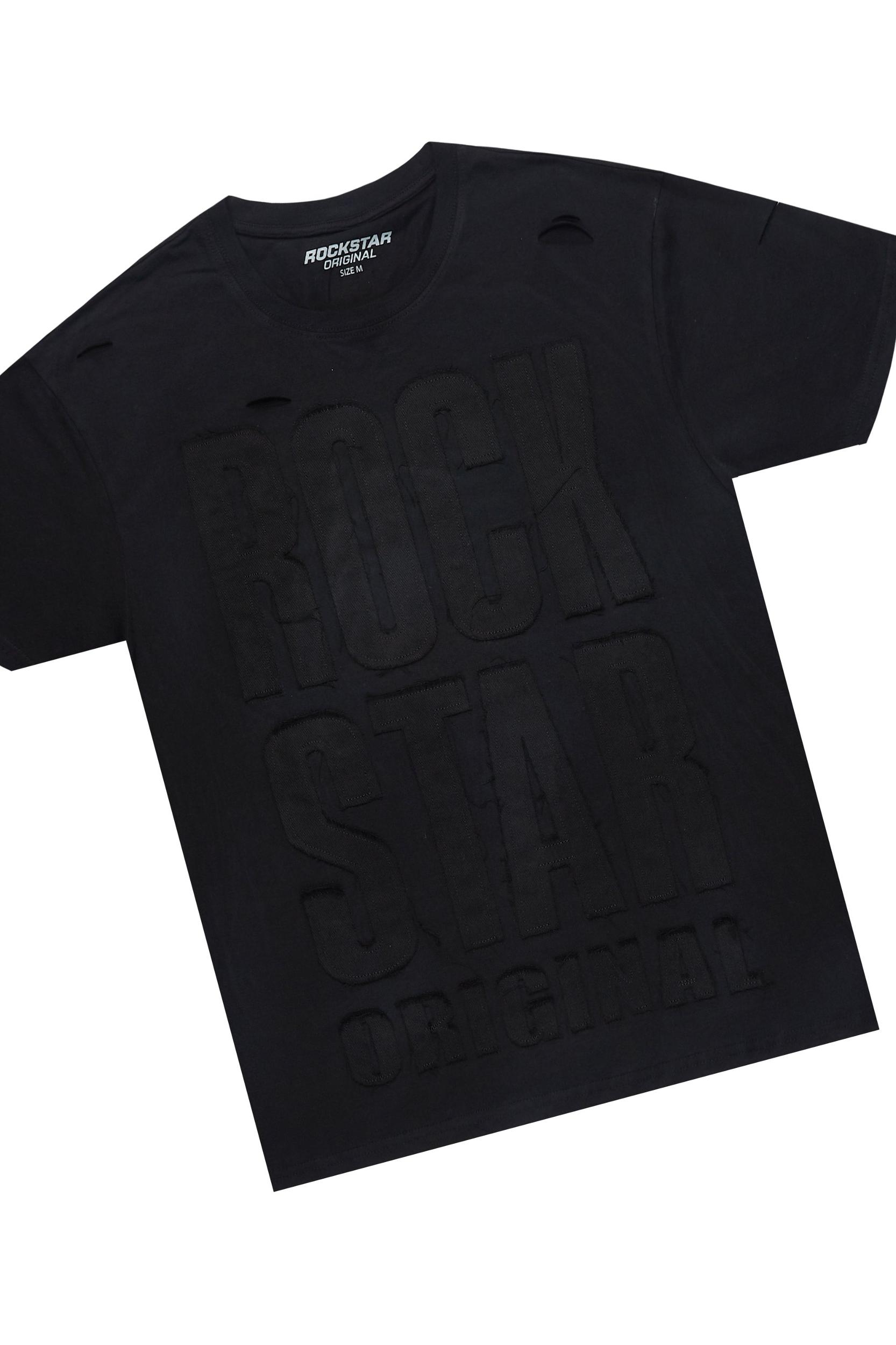 Shantrice Black T-Shirt Short Set Female Product Image