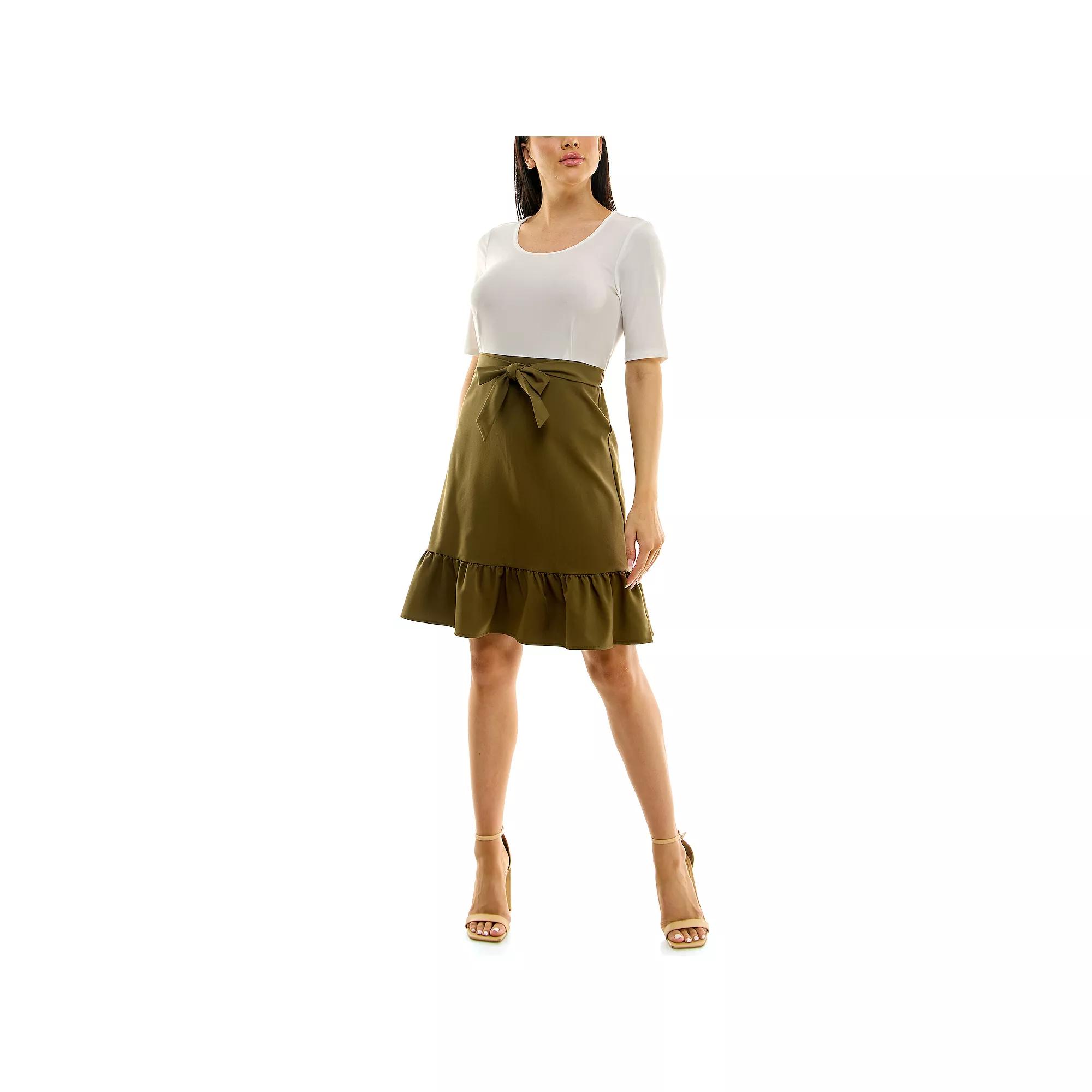 Women's Nina Leonard Pleated Midi Dress,  Product Image