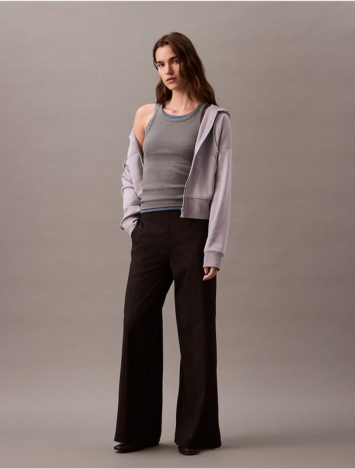 Calvin Klein Womens Active Commute Wide Leg Pants - Black Product Image