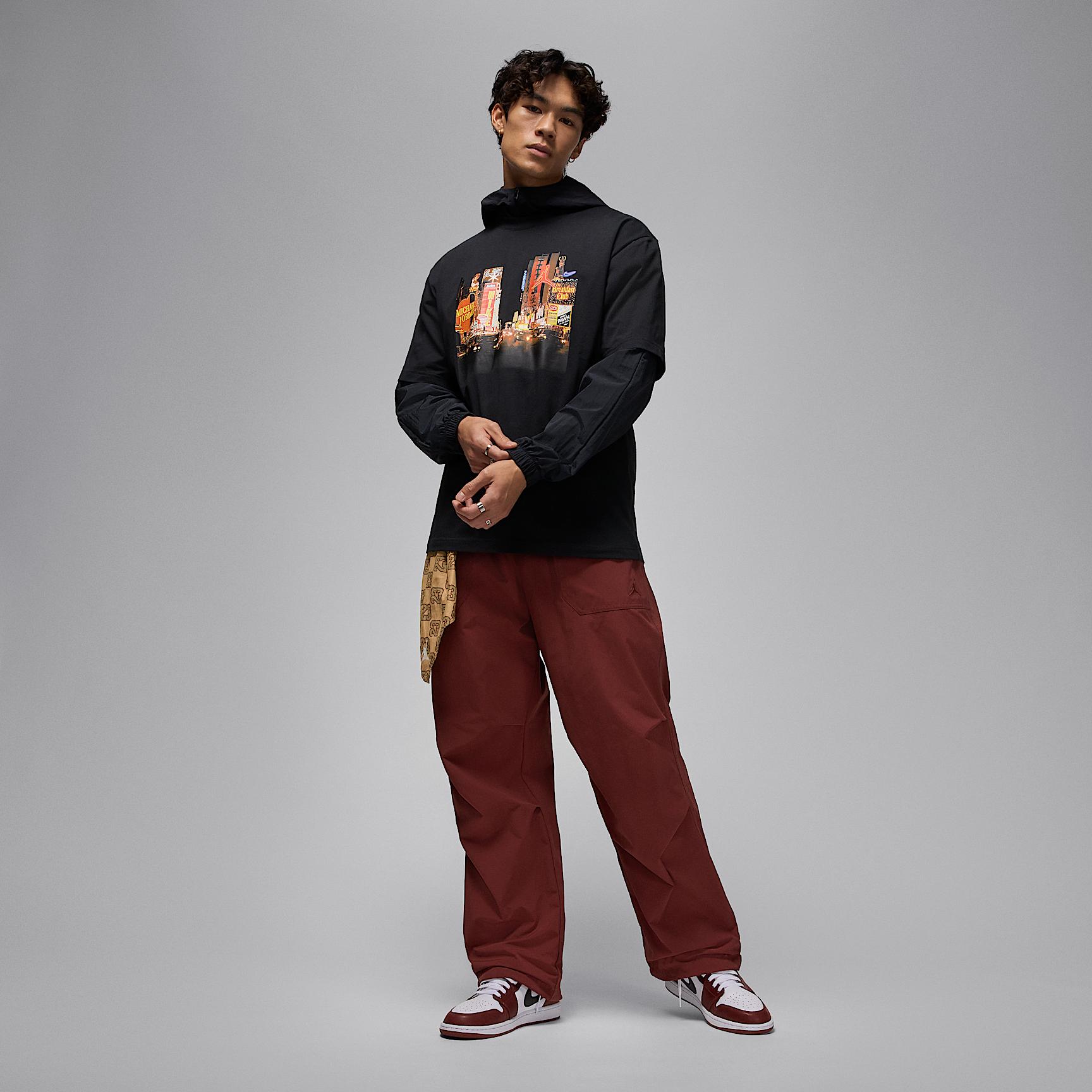 Jordan Mens Jordan NC GOAT Short Sleeve Crew - Mens Black/White Product Image