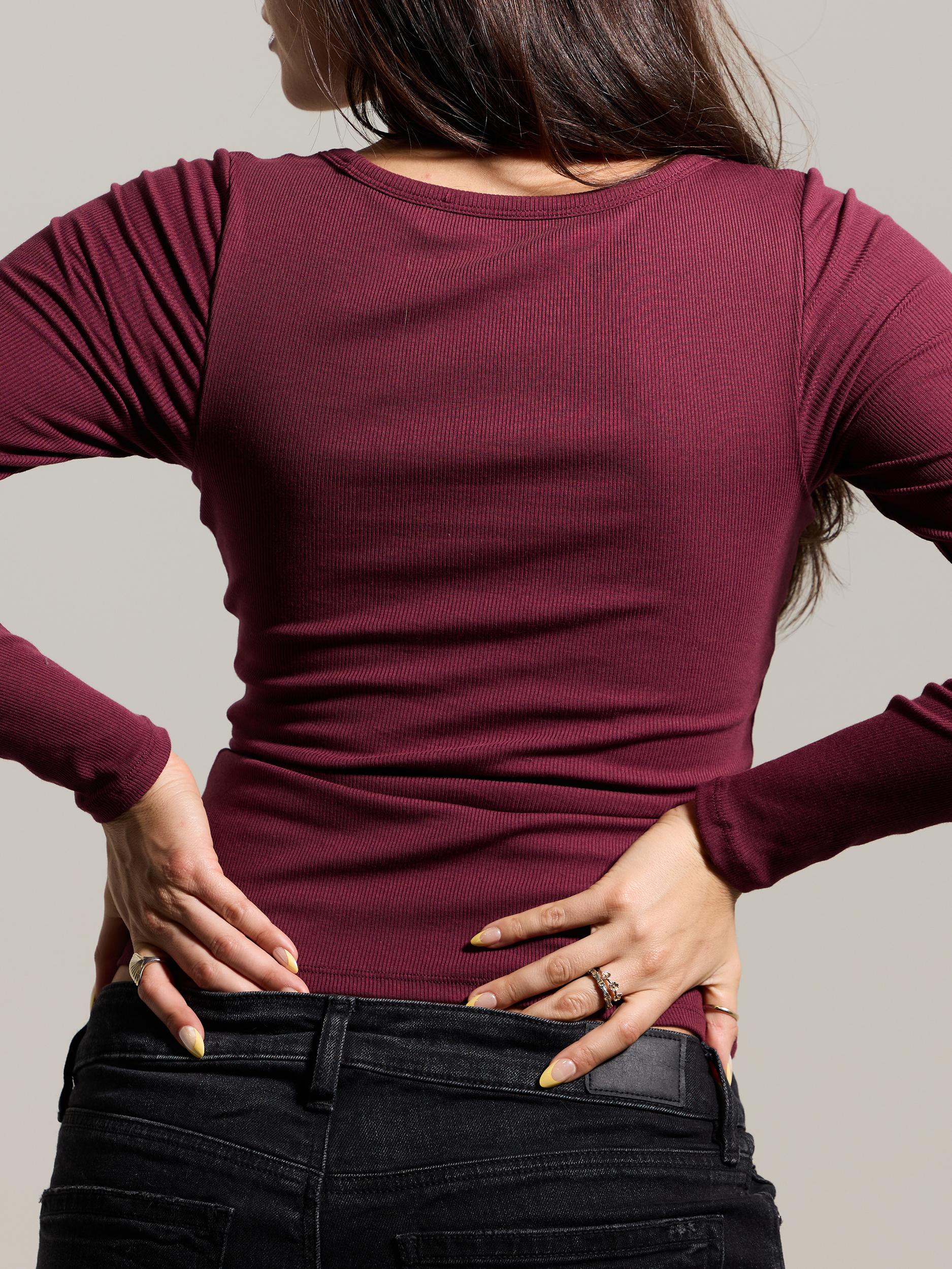 Bamboo Long Sleeve Scoop Neck Brami (Full Length) Product Image