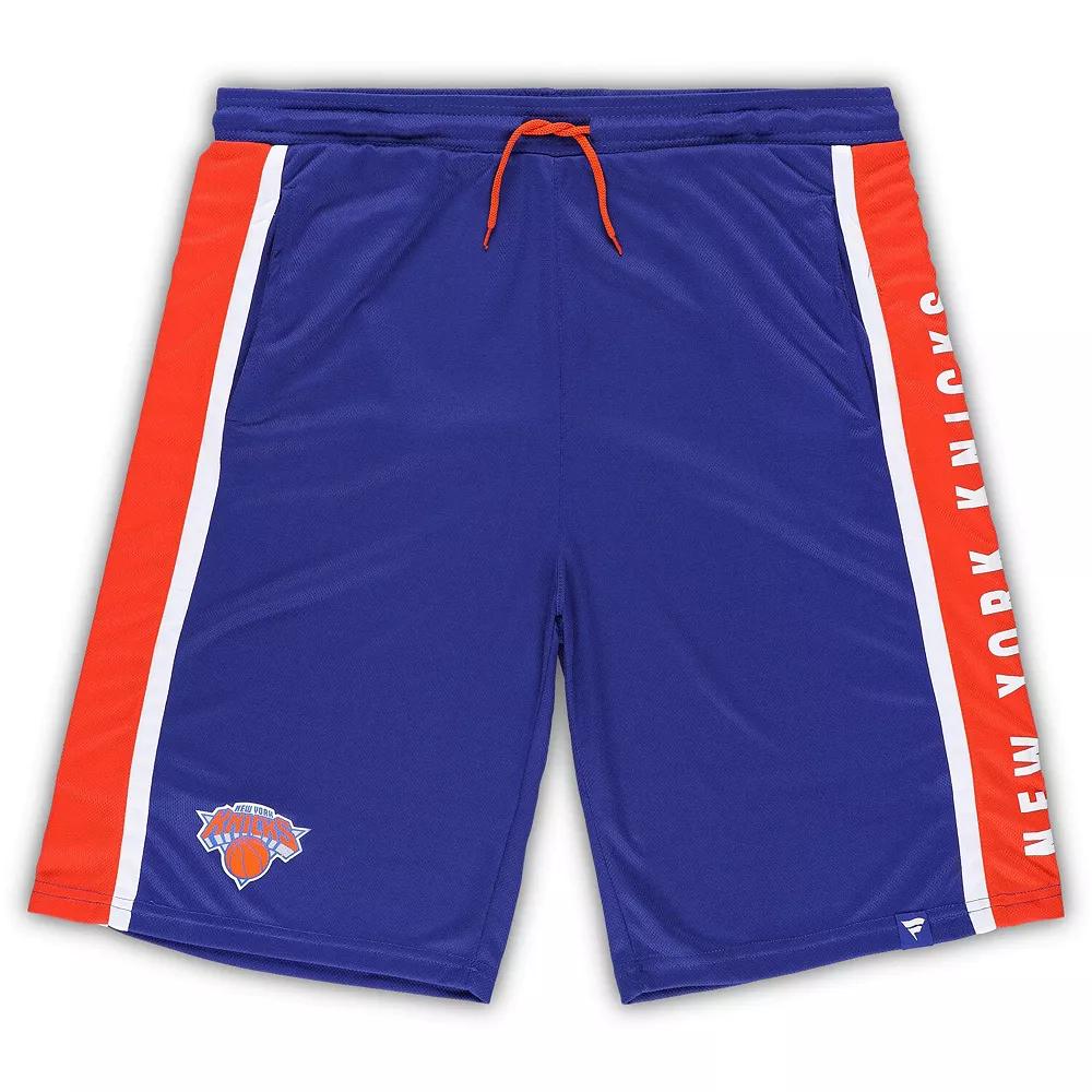Men's Fanatics Branded Blue New York Knicks Big & Tall Referee Iconic Mesh Shorts,  Product Image