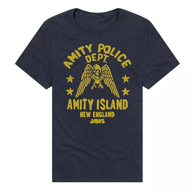 Men's Jaws Amity Island Police Department Graphic Tee, Size: XXL, Blue Product Image