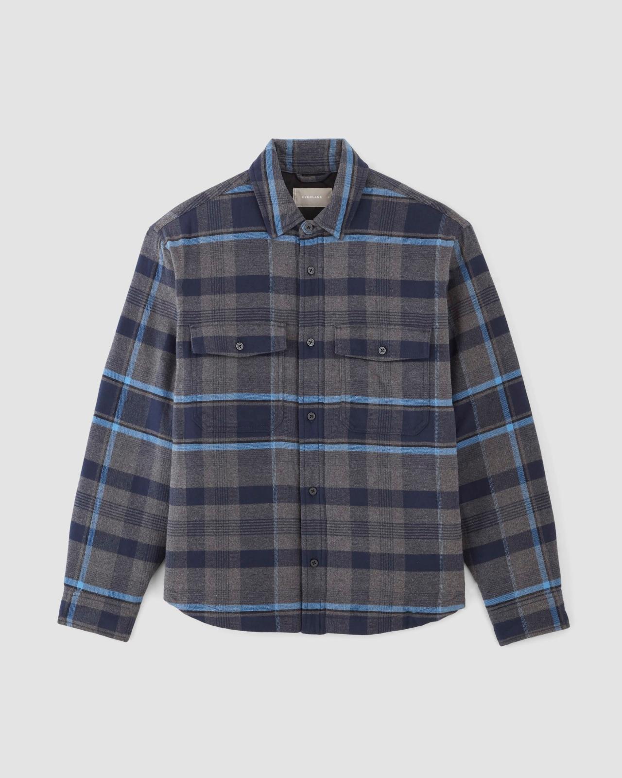 Mens Flannel Filled Shirt Jacket by Everlane Charcoal Product Image