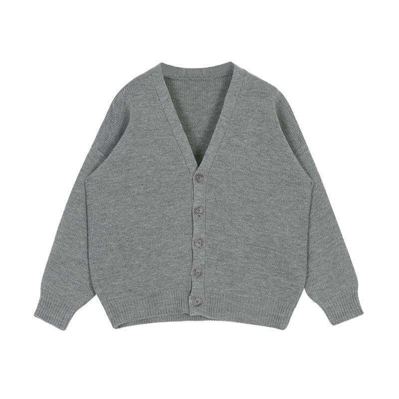 RT No. 2803 GRAY KNITTED CARDIGAN Product Image