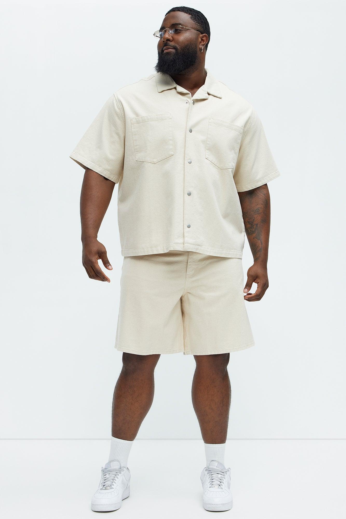 Colin Relaxed Denim Shorts - Sand Product Image