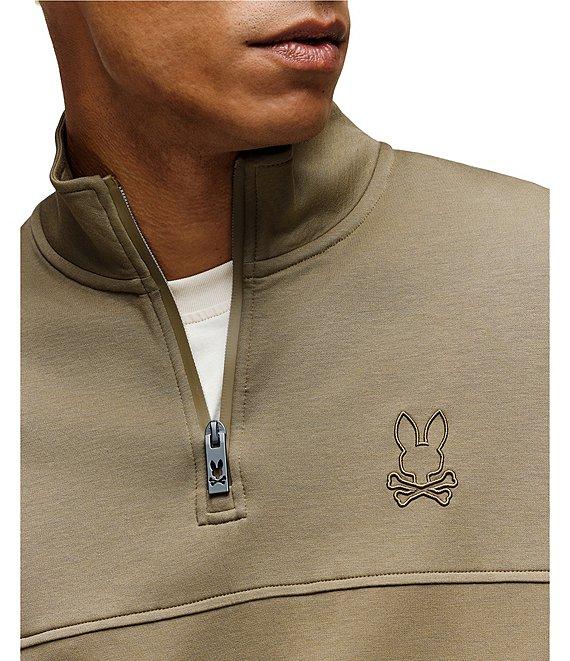 Psycho Bunny Zeke 1/4 Mock Zip Long Sleeve Knit Pullover Product Image