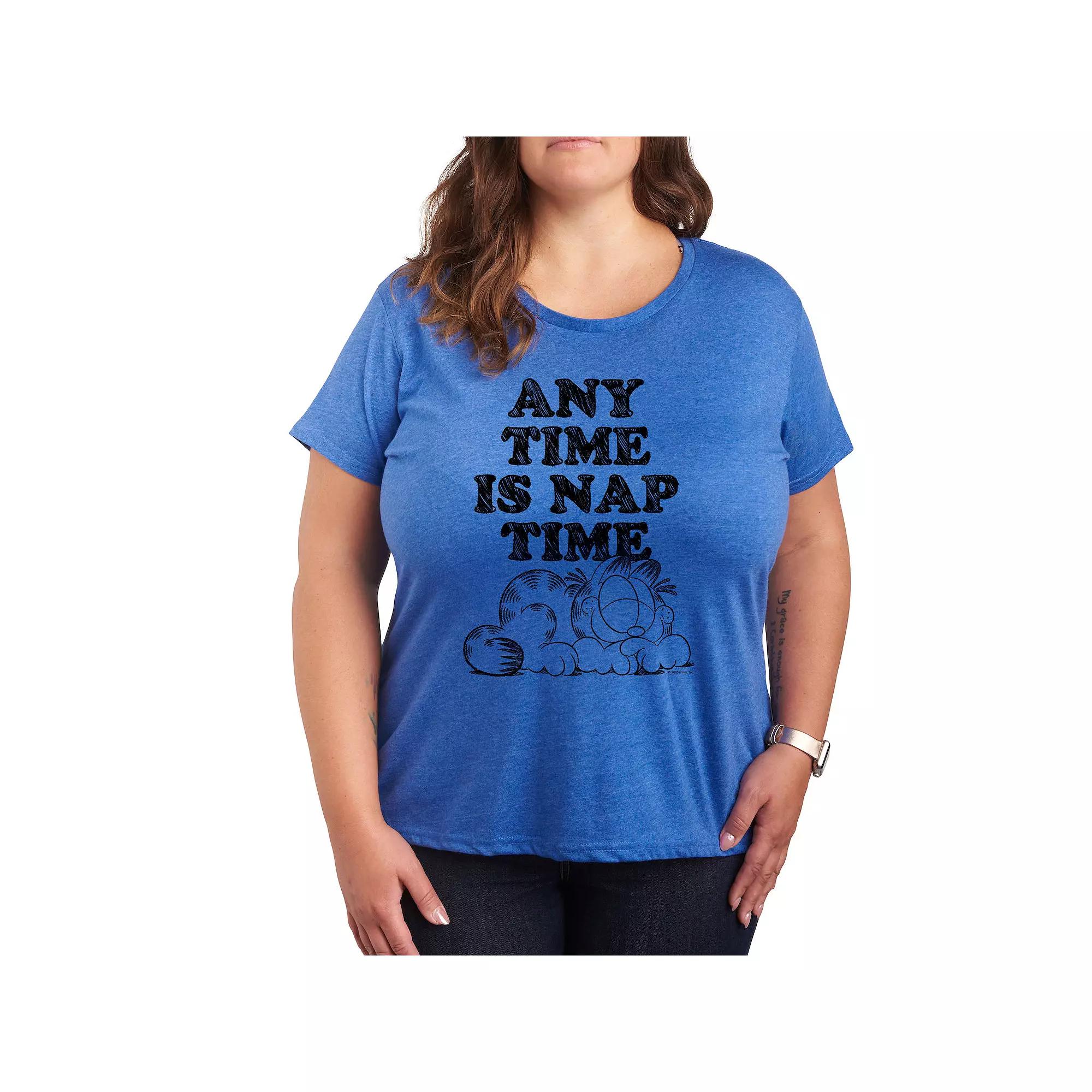 Plus Garfield Nap Sketch Graphic Tee, Women's,  Product Image