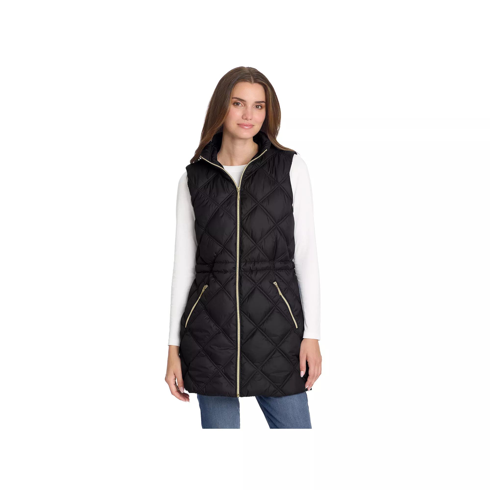 Women's Weathercast Diamond Quilted Longline Puffer Coat,  Product Image