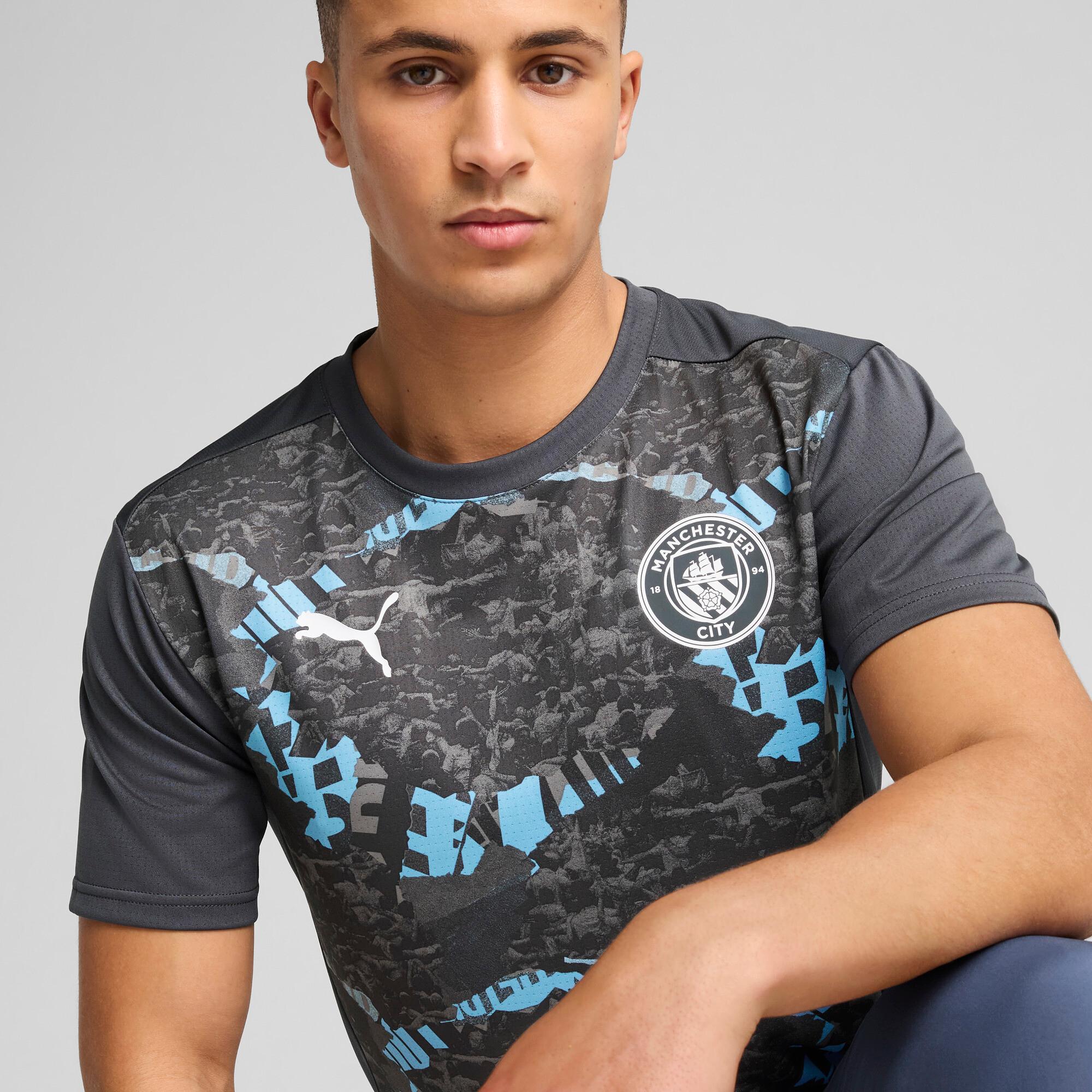 PUMA Manchester City Pre-Match Men's Jersey in Grey Product Image