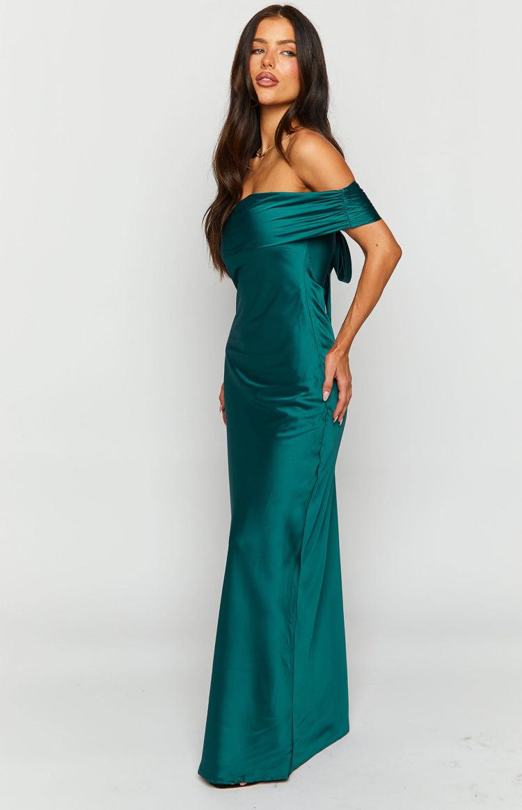 Seraphina Teal Off The Shoulder Maxi Dress Baby Product Image