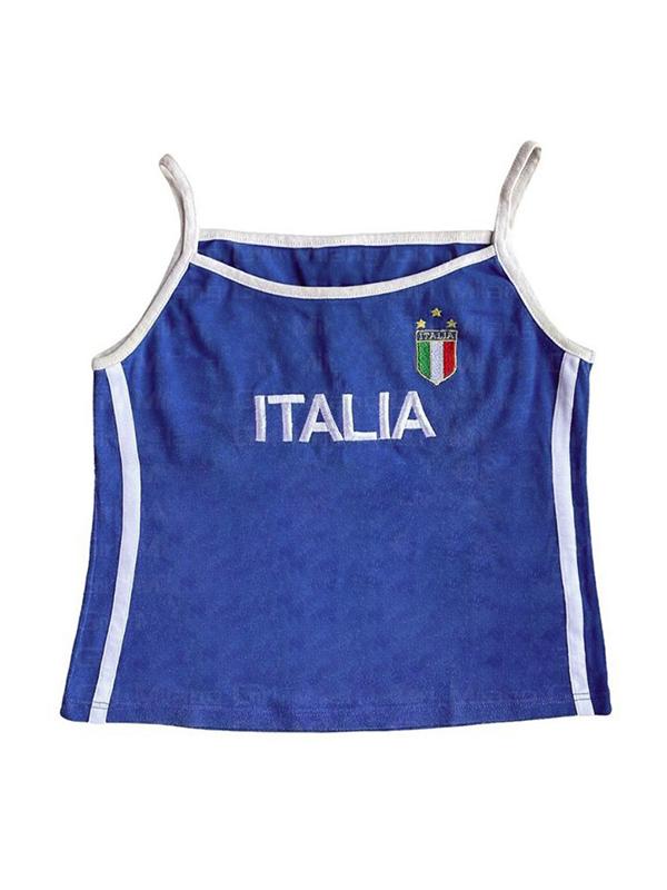 Embroidery Contrast Crop Cami Top Product Image