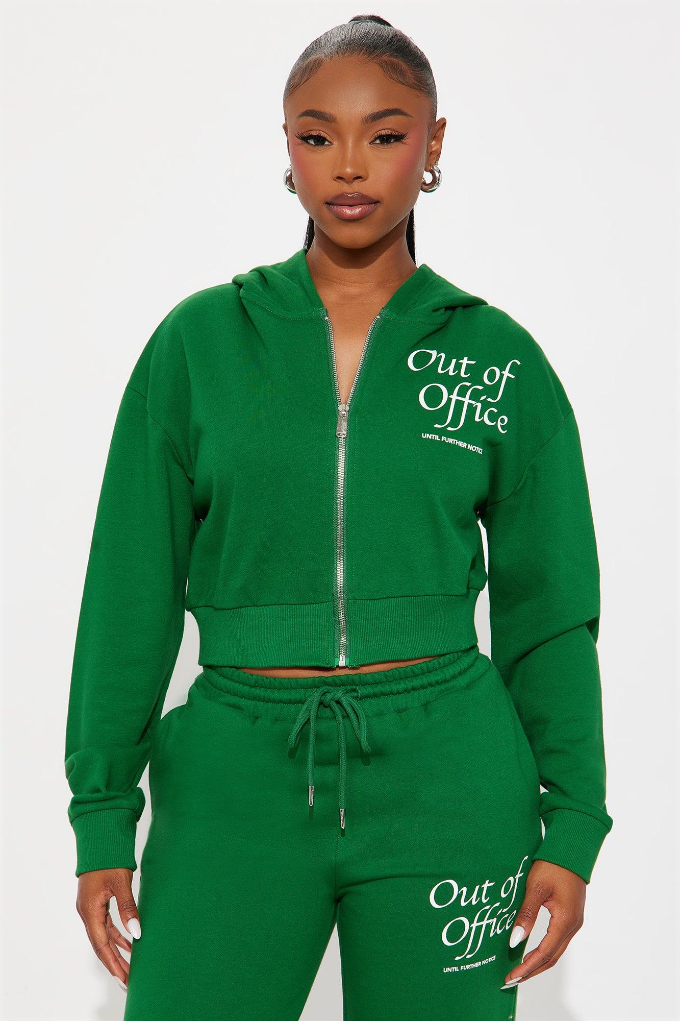 Out Of Office Lounge Pant Set - Kelly Green Female Product Image