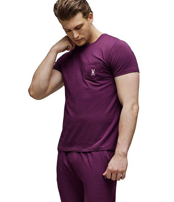 Psycho Bunny Short Sleeve Jersey Pocket Embroidered Bunny Lounge T-Shirt Product Image