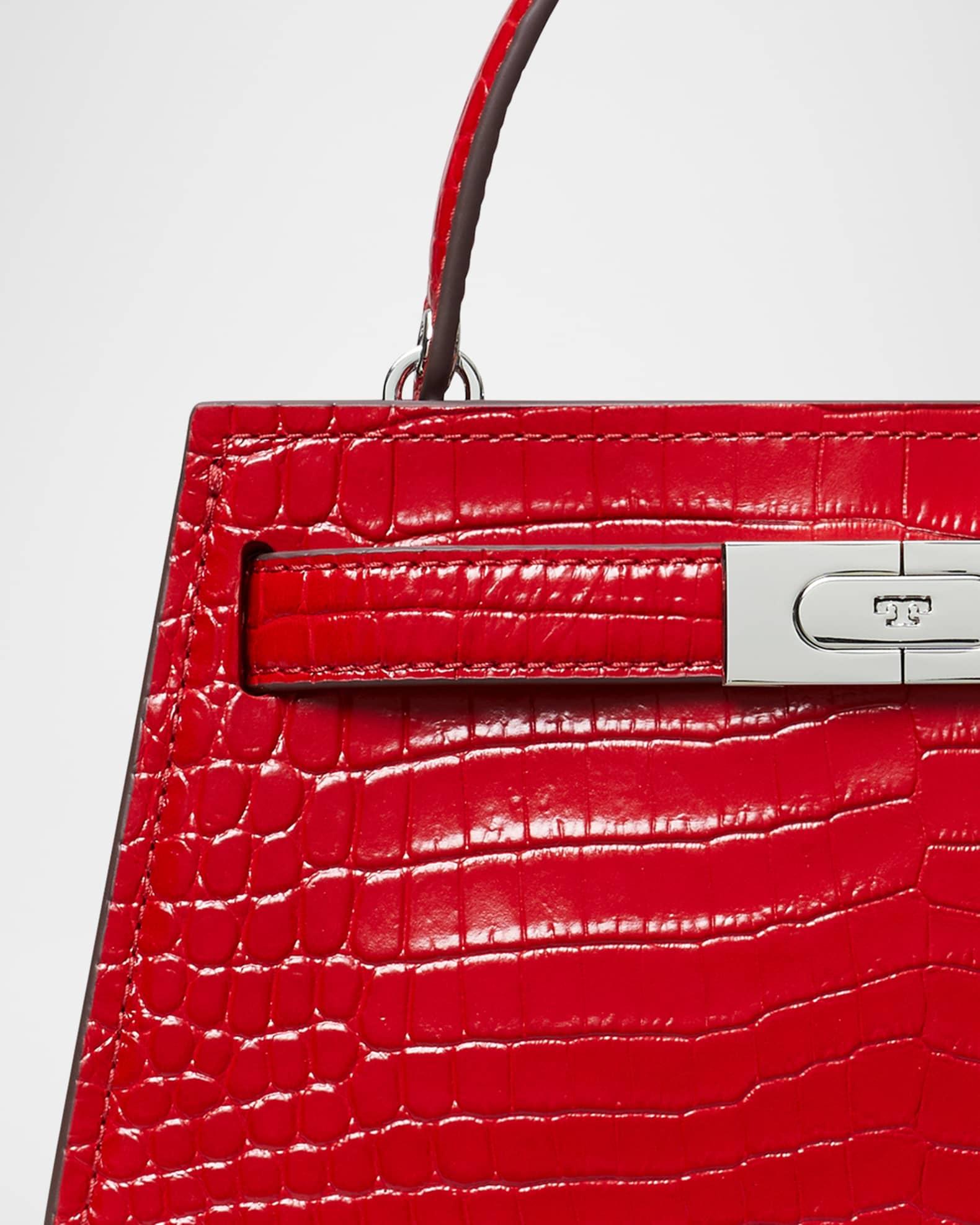 Mini Croc-Embossed Leather Top-Handle Bag Product Image