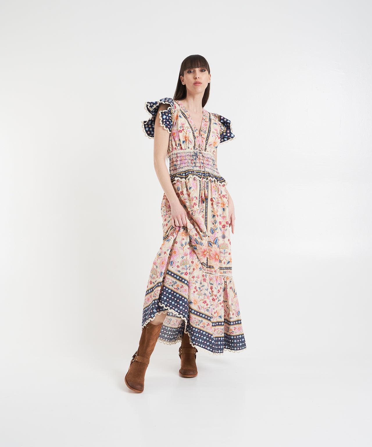 Maxi dress with floral print Product Image