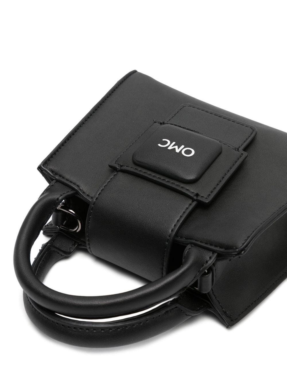 logo-print faux-leather tote  Product Image