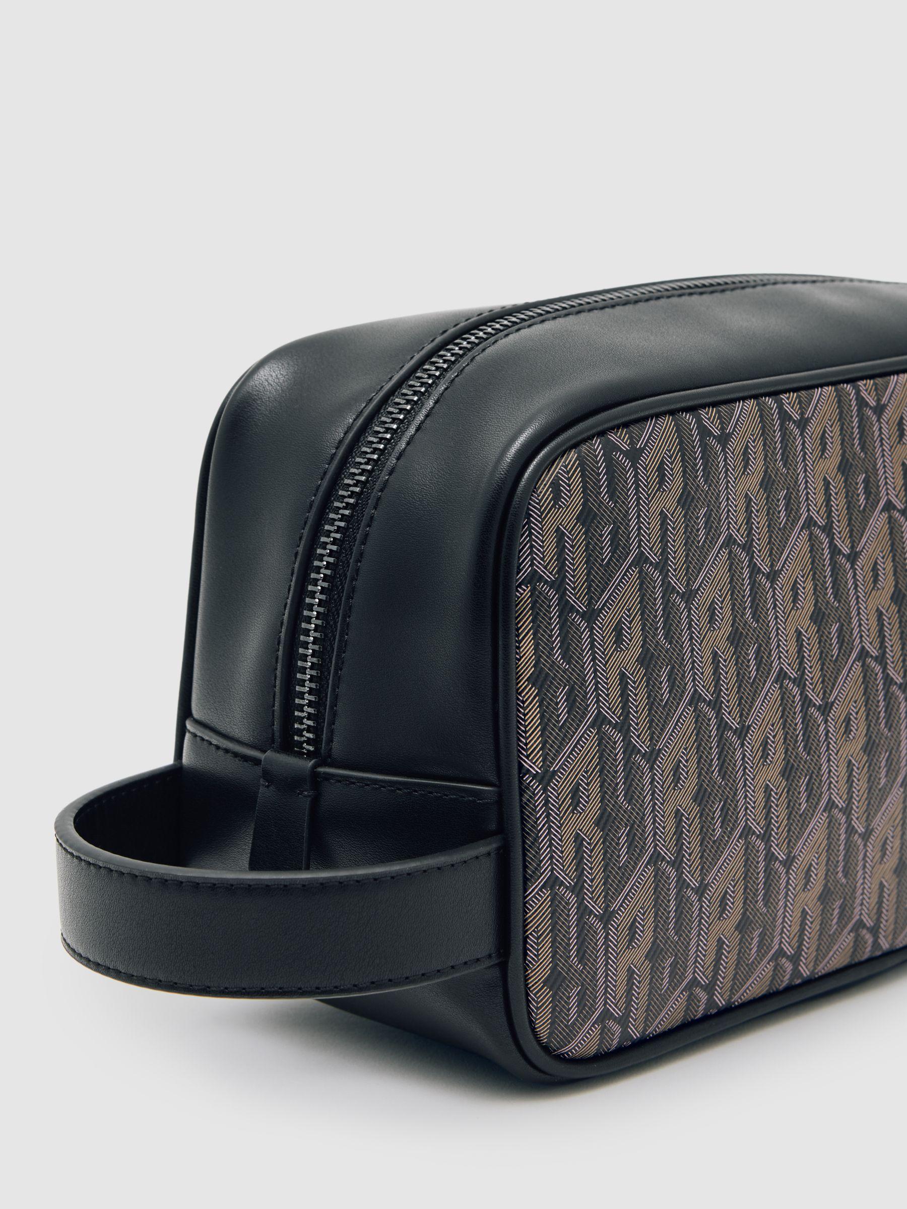 Coated Canvas Monogram Wash Bag in Grey Multi Product Image