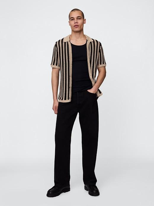 Mesh Sweater Shirt Product Image