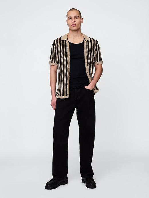 Mesh Sweater Shirt Product Image