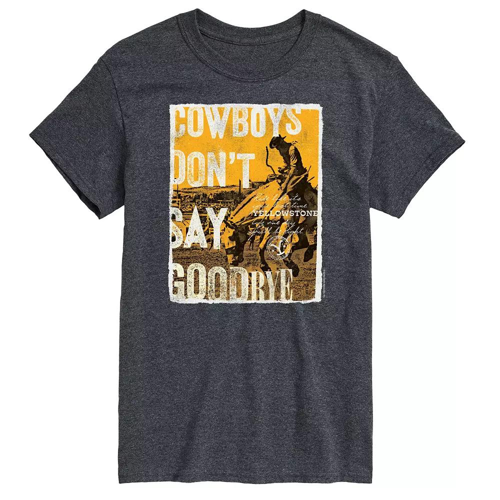 Men's Yellowstone Cowboys Don't Say Goodbye Graphic Tee,  Product Image