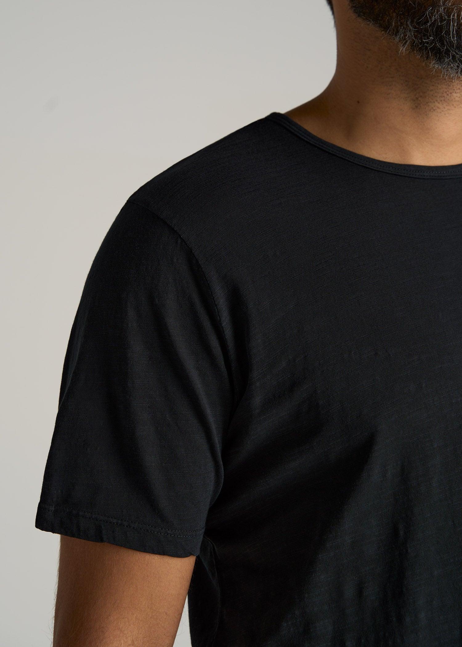REGULAR-FIT Slub Tee for Tall Men in Charcoal Male Product Image