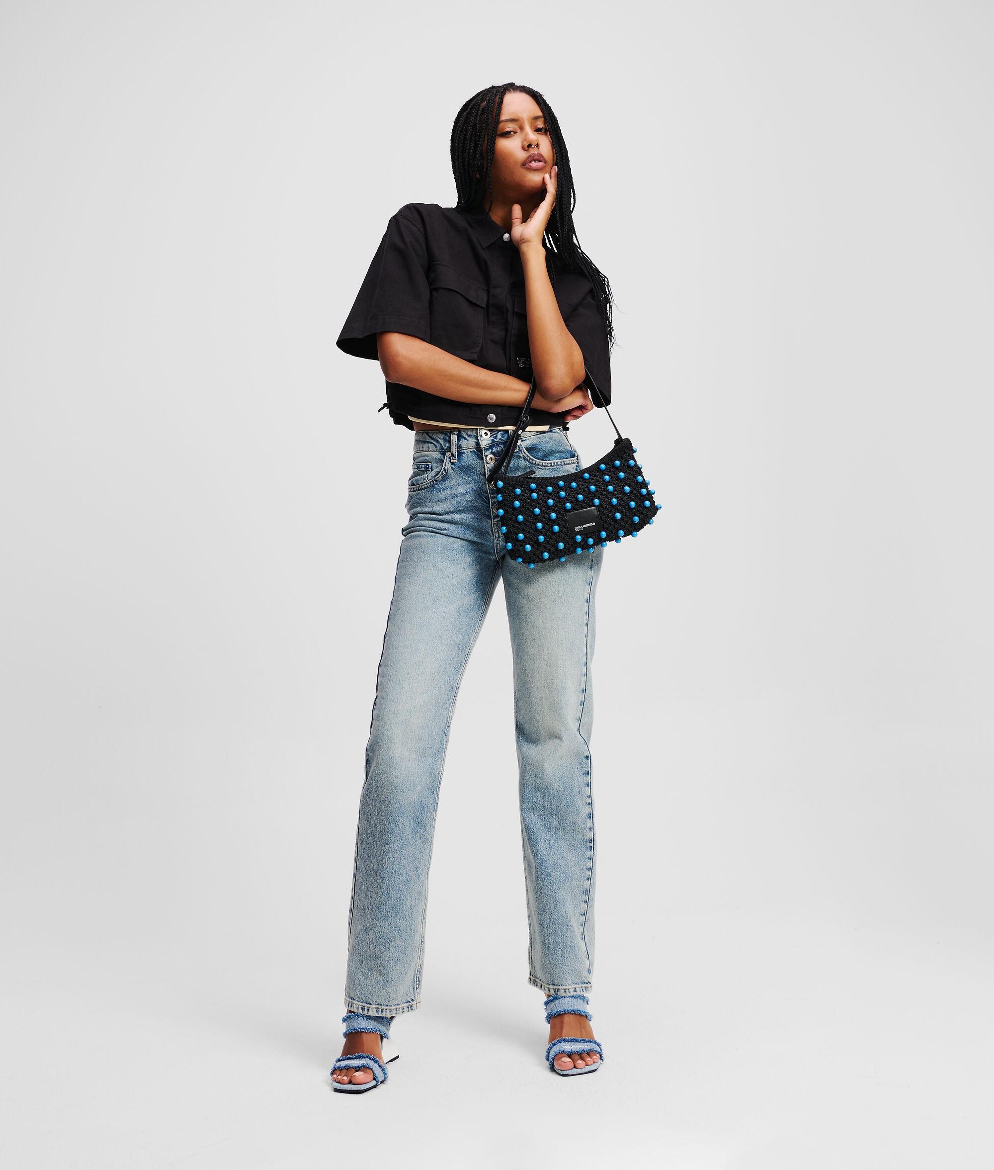 HIGH-RISE BUTTON-FLY STRAIGHT JEANS Product Image